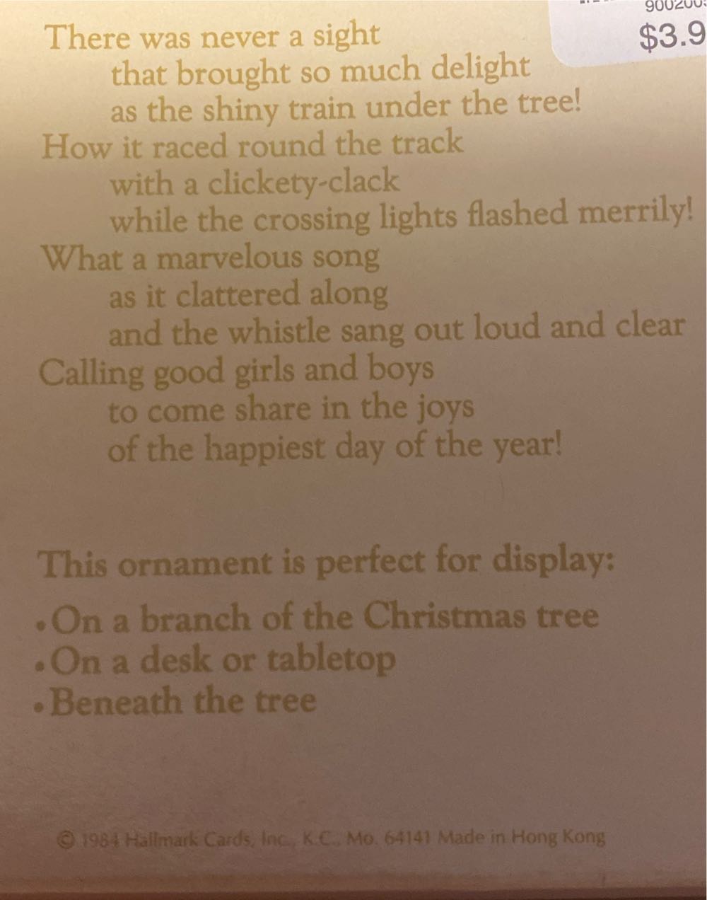 Tin Locomotive  - Tin Locomotive Series (Keepsake Dated Ornament) ornament collectible - Main Image 3