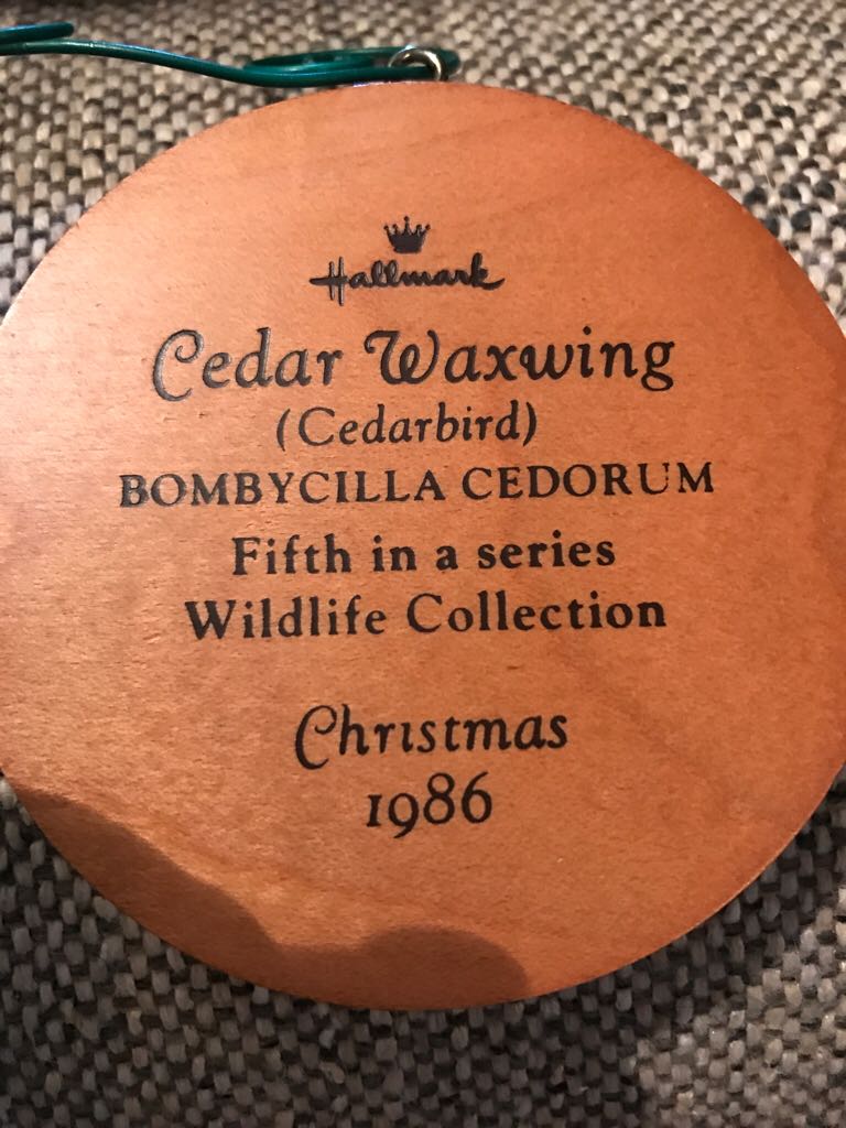 Cedar Waxwing - Holiday Wildlife Series (Collector’s Series) ornament collectible - Main Image 2