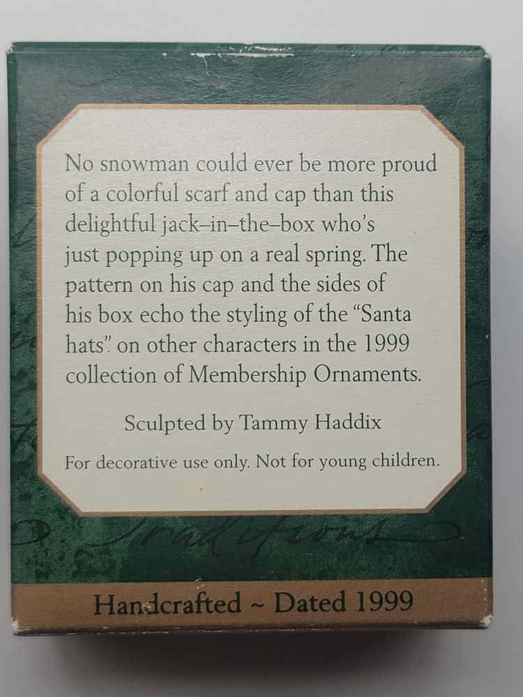 Snowy Surprise 1999 - Miniature Membership Ornament (Hallmark Club Exclusive) ornament collectible - Main Image 3