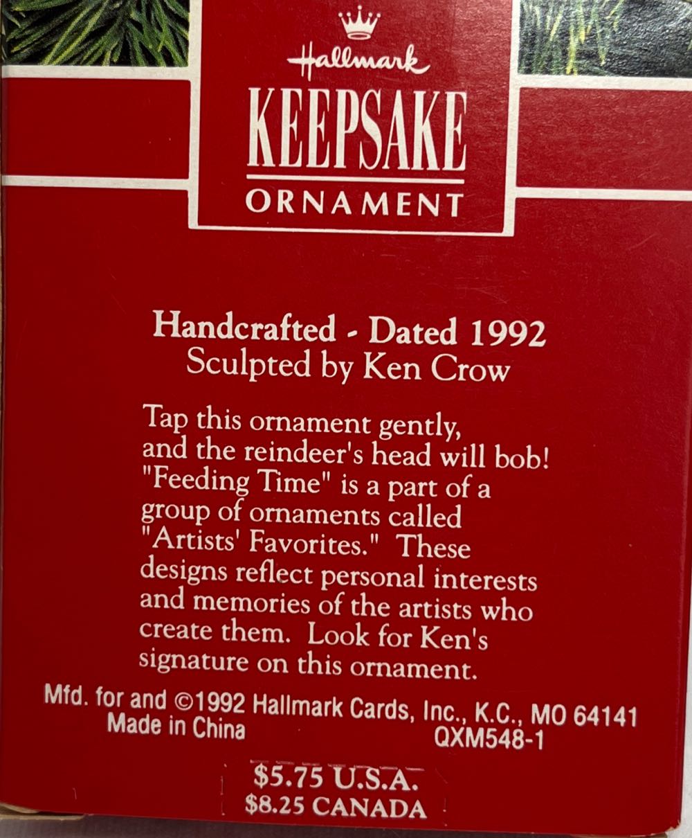 Feeding Time - Artists Favorites (Keepsake Miniature) ornament collectible - Main Image 2