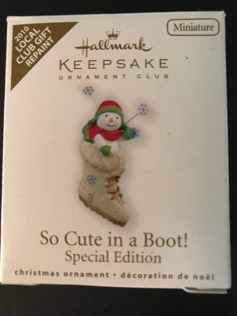 So Cute In A Boot! - Special Edition - Miniature Special Edition (Snowman) ornament collectible - Main Image 1
