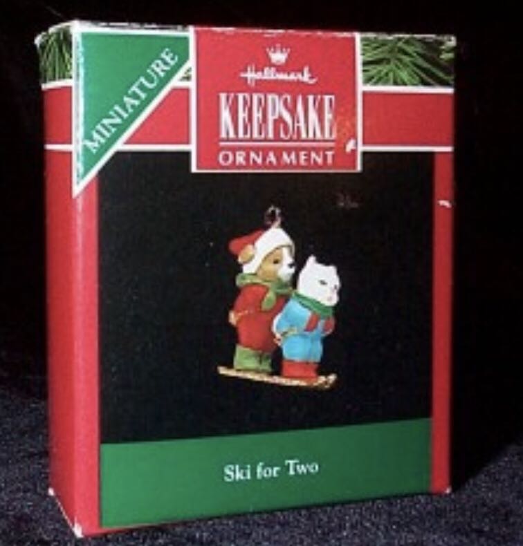 Ski For Two  (Keepsake Miniature) ornament collectible - Main Image 2