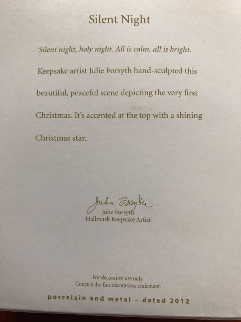 Silent Night - Samantha ornament collectible - Main Image 2