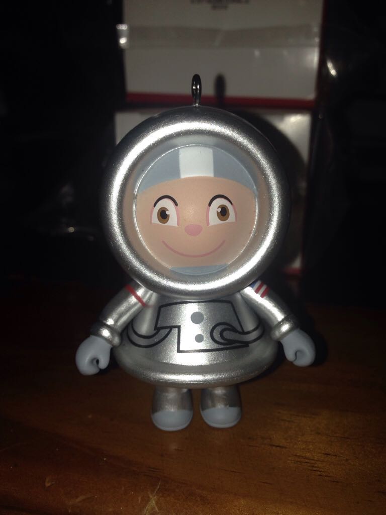 2012 Silver Astronaunt Frosty  ornament collectible - Main Image 1
