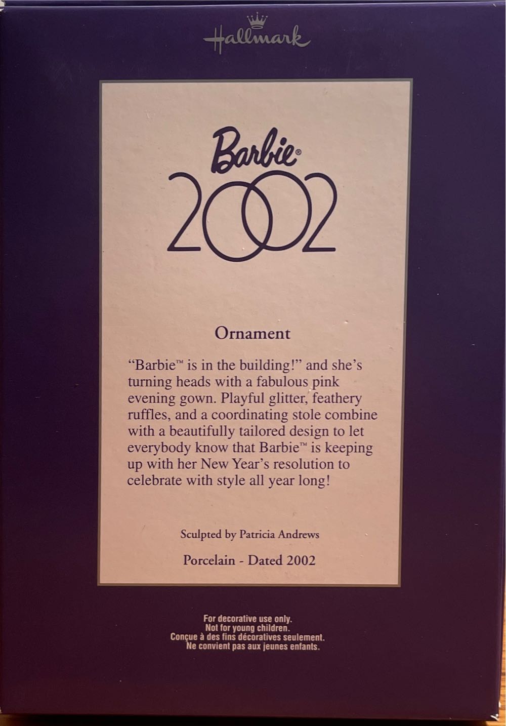 Barbie: Barbie 2002 Celebrate With Style Club Exclusive - Porcelain Barbie (Barbie) ornament collectible - Main Image 3