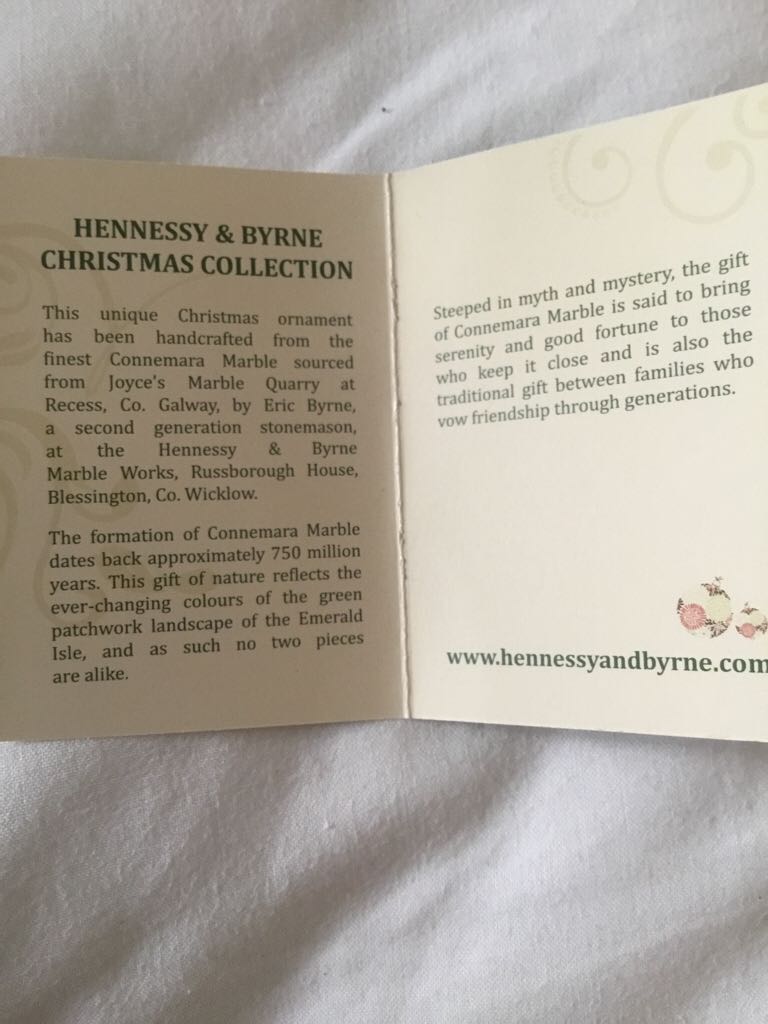 Connemara Marble Irish Cross  ornament collectible - Main Image 2