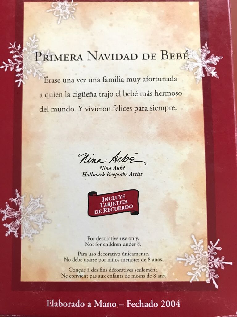 Primera Navidad De Bebe  ornament collectible - Main Image 2