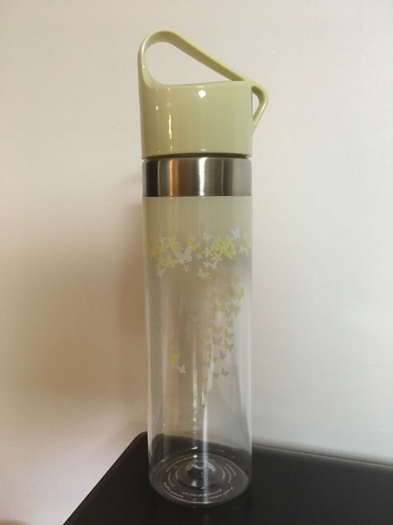 Yellow Butterfly Clay Waterbottle  (Waterbottle) ornament collectible - Main Image 2