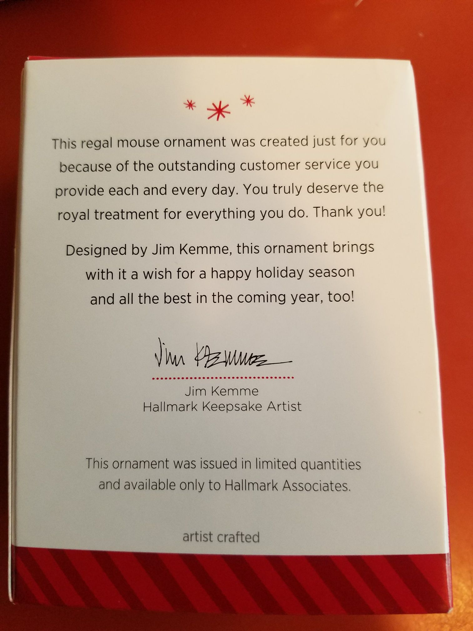 Royal Treatment - Hallmark Associate Gift (Hallmark Associate Gift) ornament collectible - Main Image 2