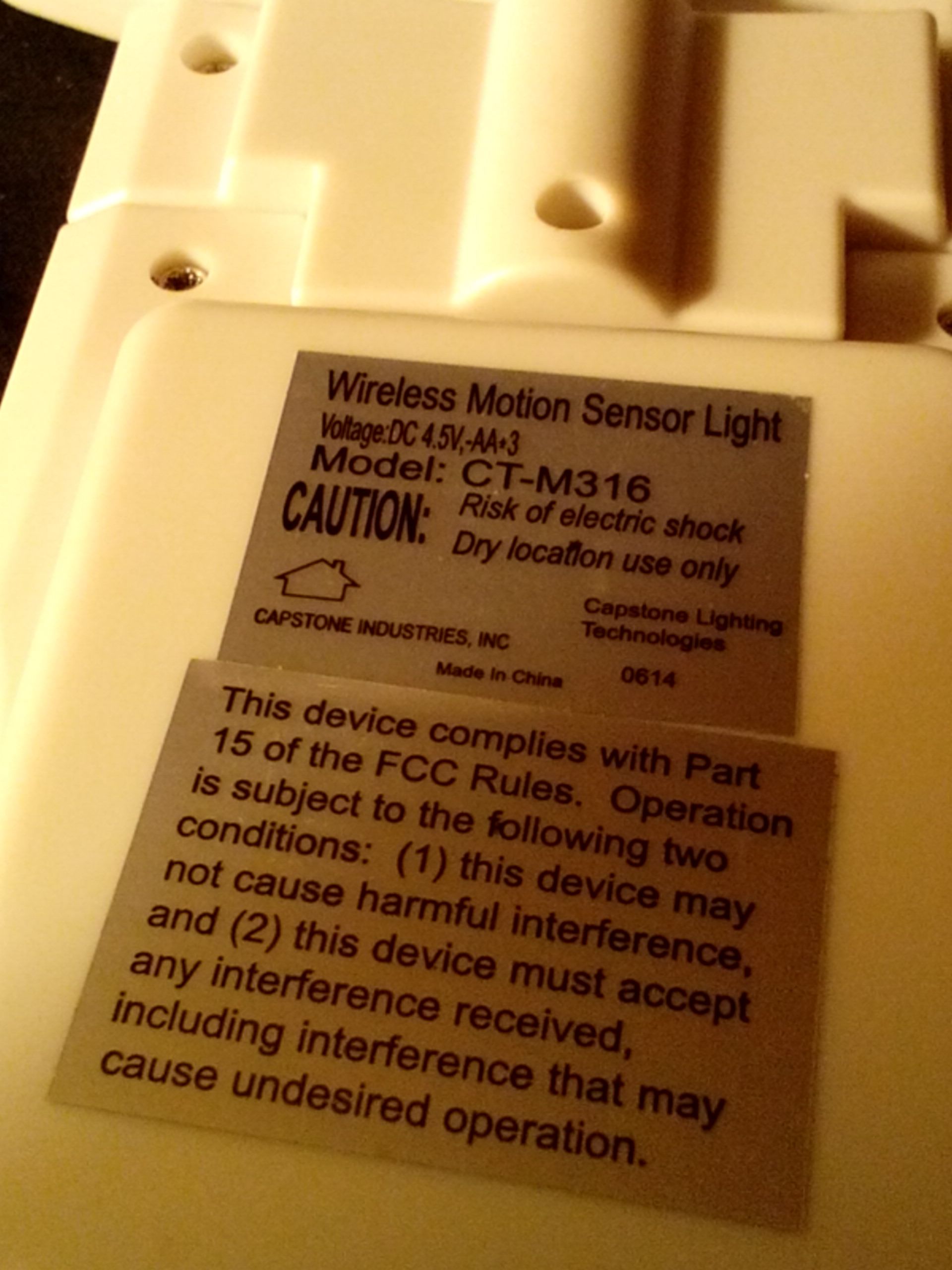 Motion Sensor Light Wireless - Model: CT-M316 (Motion Sensor) ornament collectible - Main Image 2