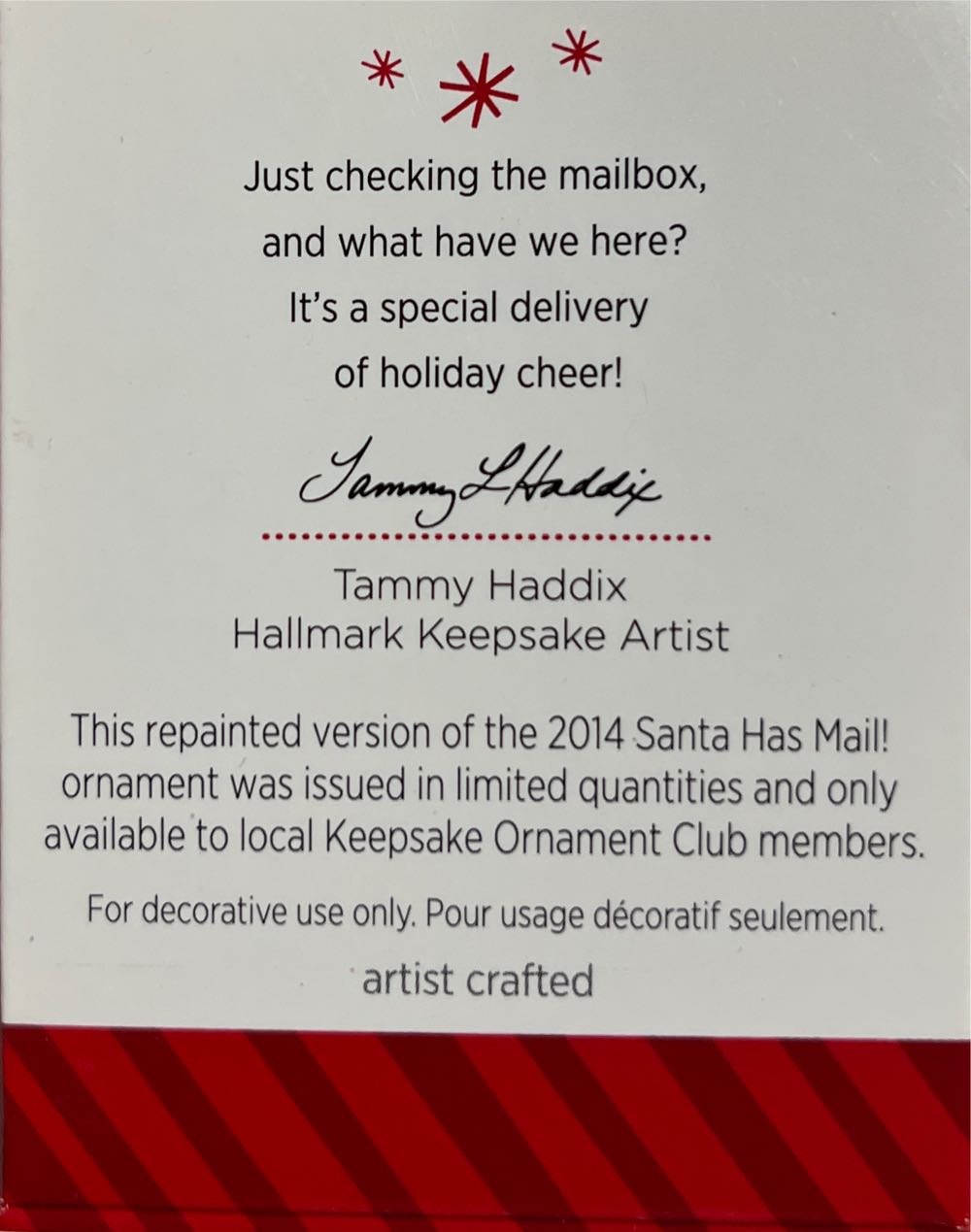 A Merry Mailbox Repaint - Miniature (Christmas) ornament collectible - Main Image 2