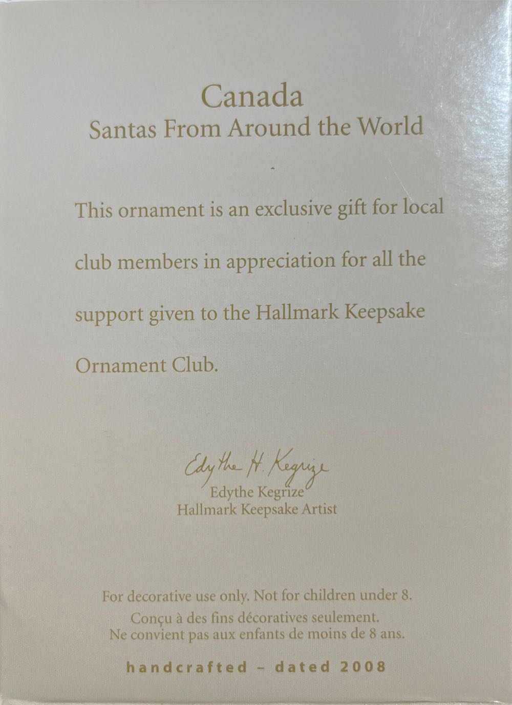 Canada   (Santas From Around The World) ornament collectible - Main Image 2