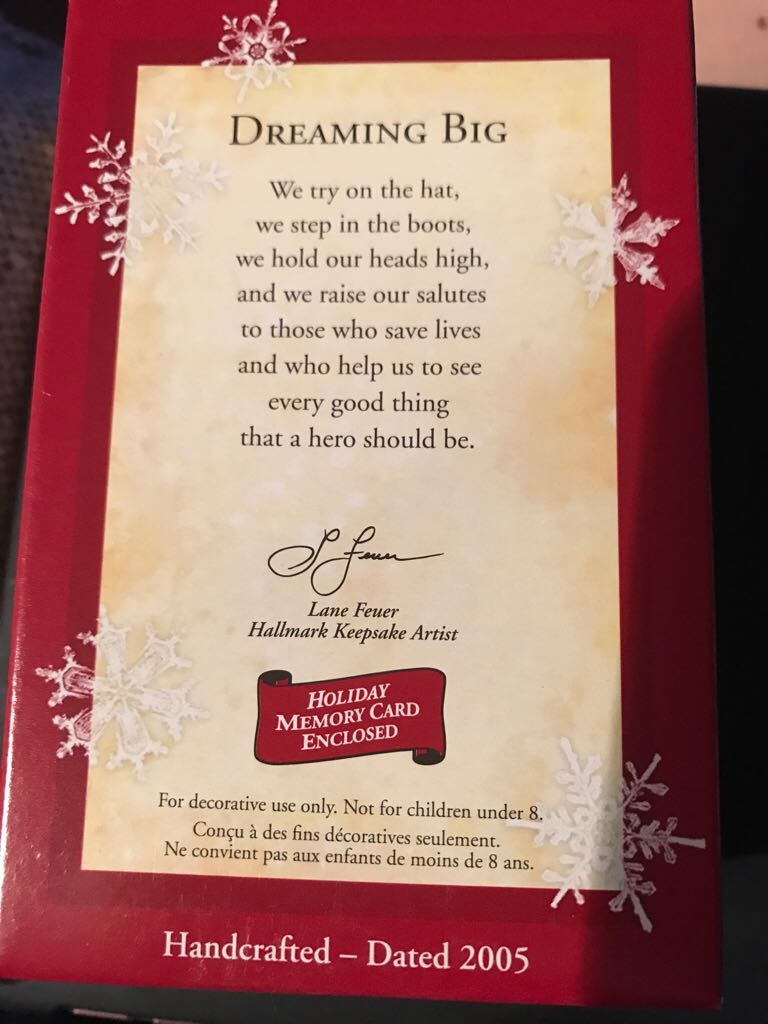 Dreaming Big - Child (Fire Dept) ornament collectible - Main Image 2