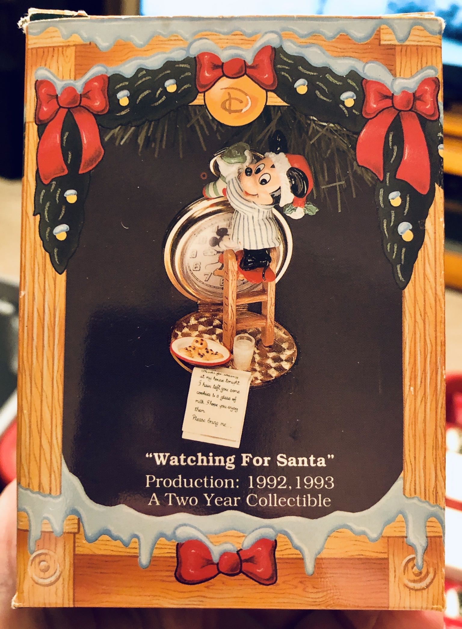 Watching for Santa - Enesco Treasury Of Christmas Ornaments (Disney’s Mickey Mouse) ornament collectible - Main Image 2