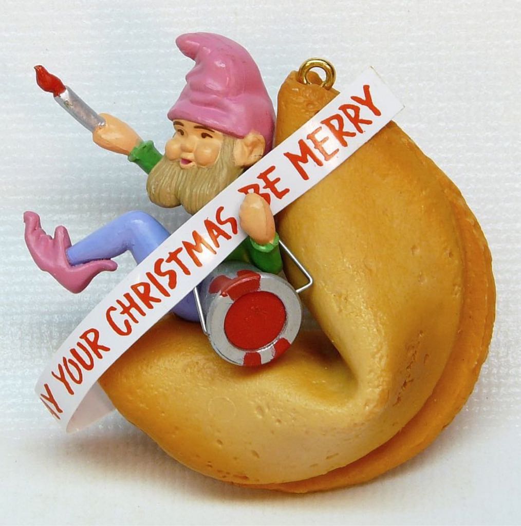Fortune Cookie Elf - Elf (food) ornament collectible - Main Image 2
