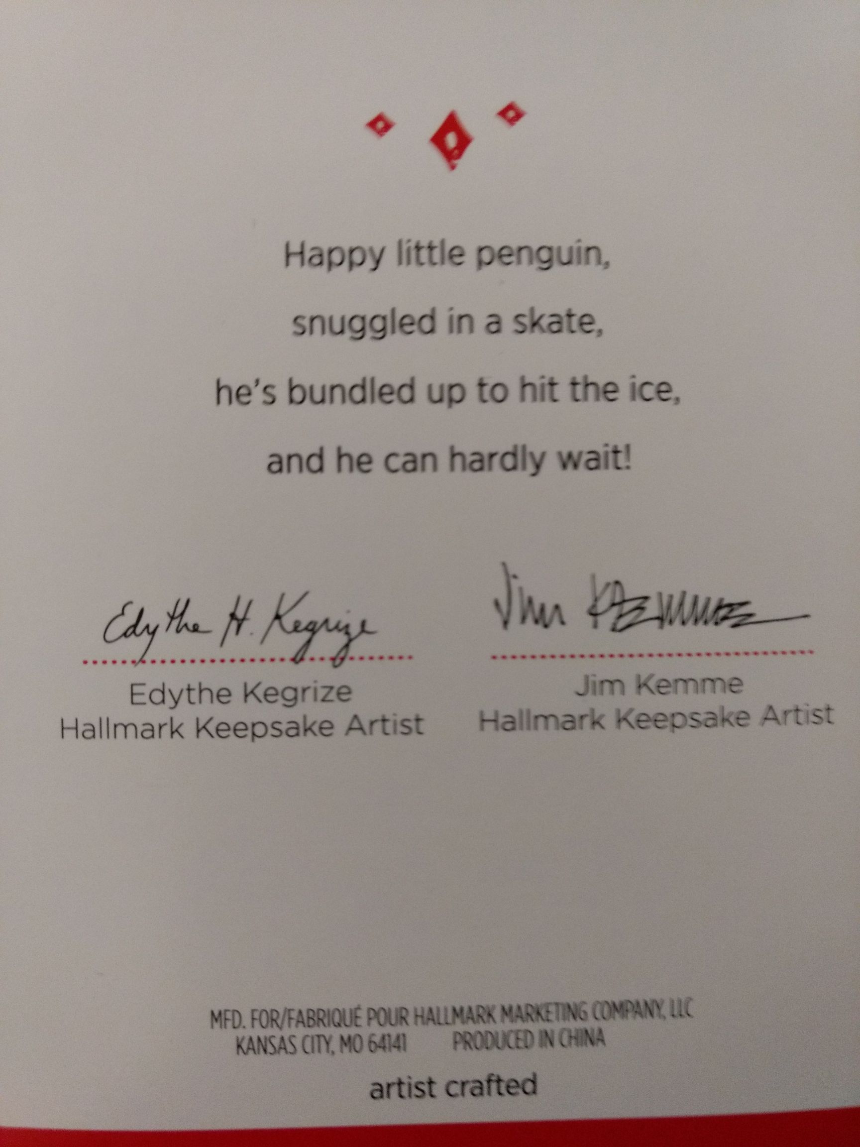 Cozy On Ice - Keepsake Ornament Club (Penguin) ornament collectible - Main Image 2