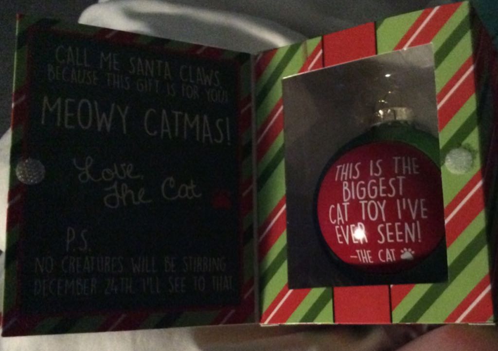 Merry Christmas From The Cat  ornament collectible - Main Image 2