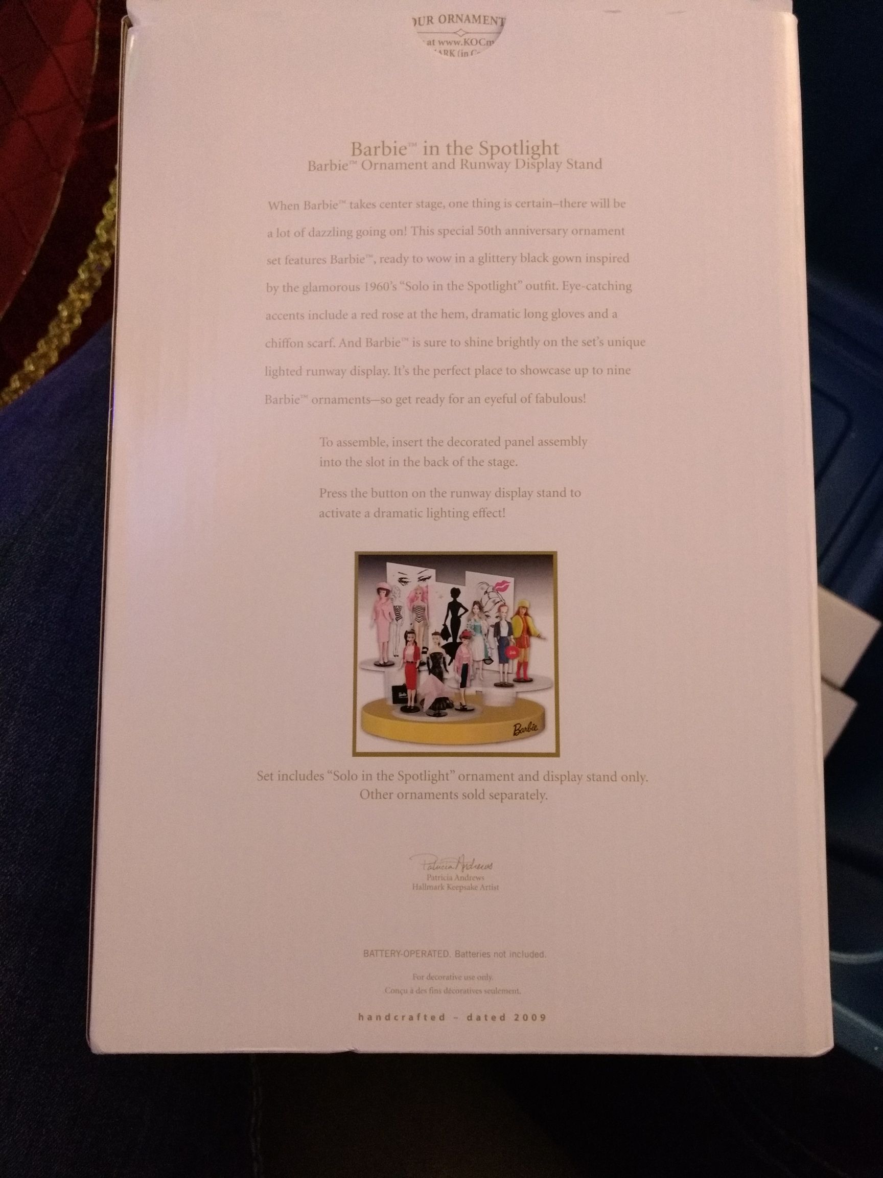 Barbie In The Spotlight Runway Display Stand  ornament collectible - Main Image 2