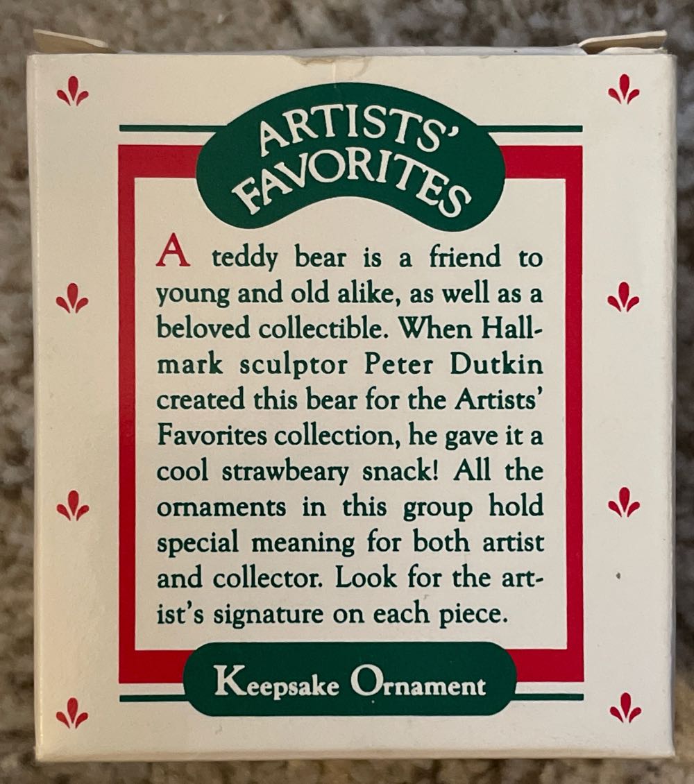 Very Strawberry - Artists’ Favorites (Bears) ornament collectible - Main Image 2