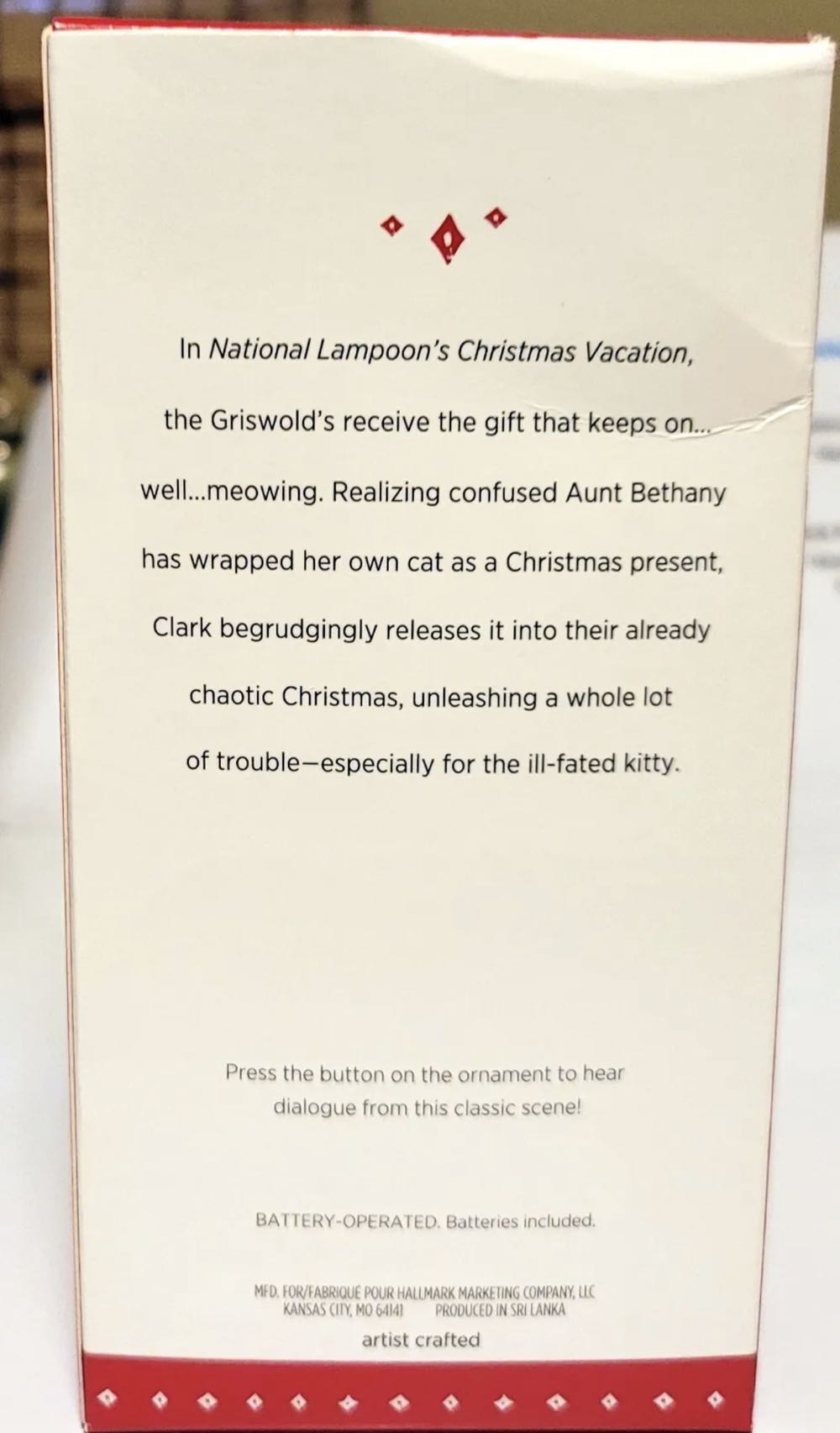 Meowy Christmas - National Lampoon’s Christmas Vacation (Magic: Sound (Battery Op)) ornament collectible - Main Image 2