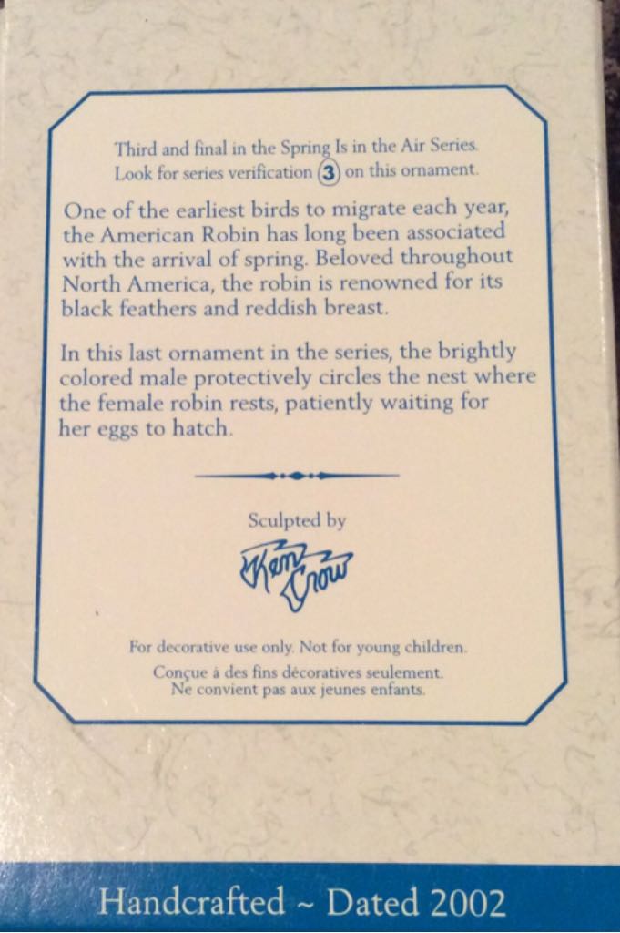 American Robin - Spring Is In The Air (Spring Is In The Air) ornament collectible - Main Image 2