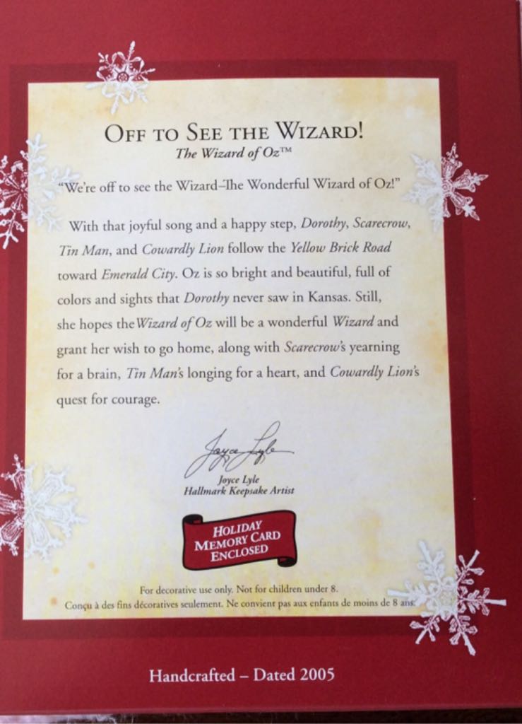 Off To See The Wizard - The Wizard Of Oz (Movies & TV) ornament collectible - Main Image 2