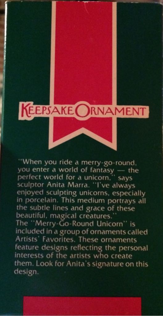 Merry-Go-Round Unicorn - Unicorn (Fantasy, magical globe, fairy and genie-like character) ornament collectible - Main Image 2