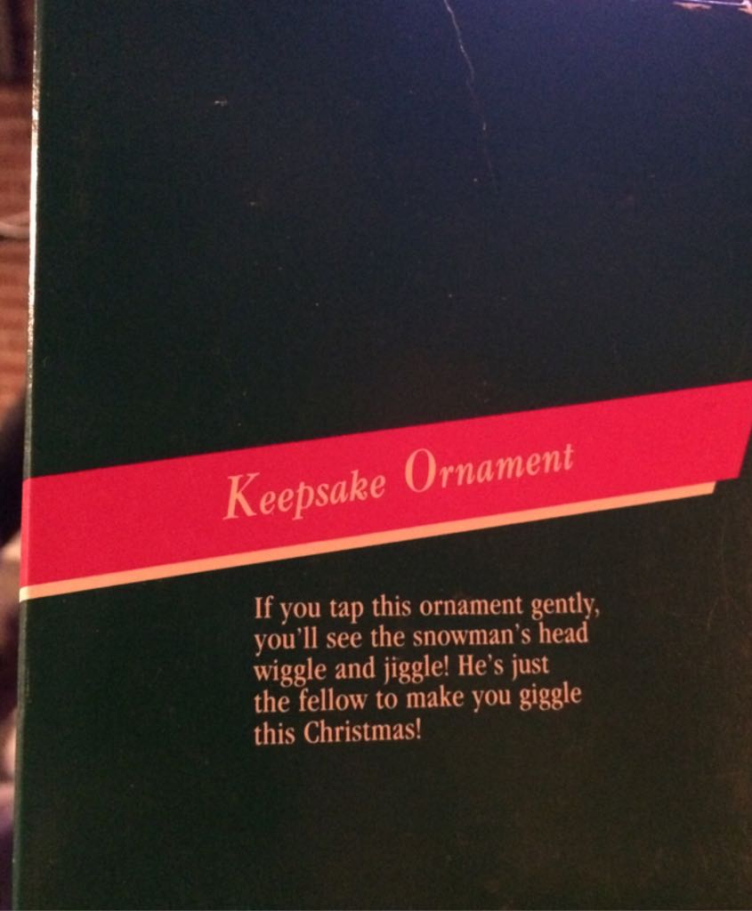 Wiggly Snowman (KOC Club) - Bobblehead (Snowman) ornament collectible - Main Image 2