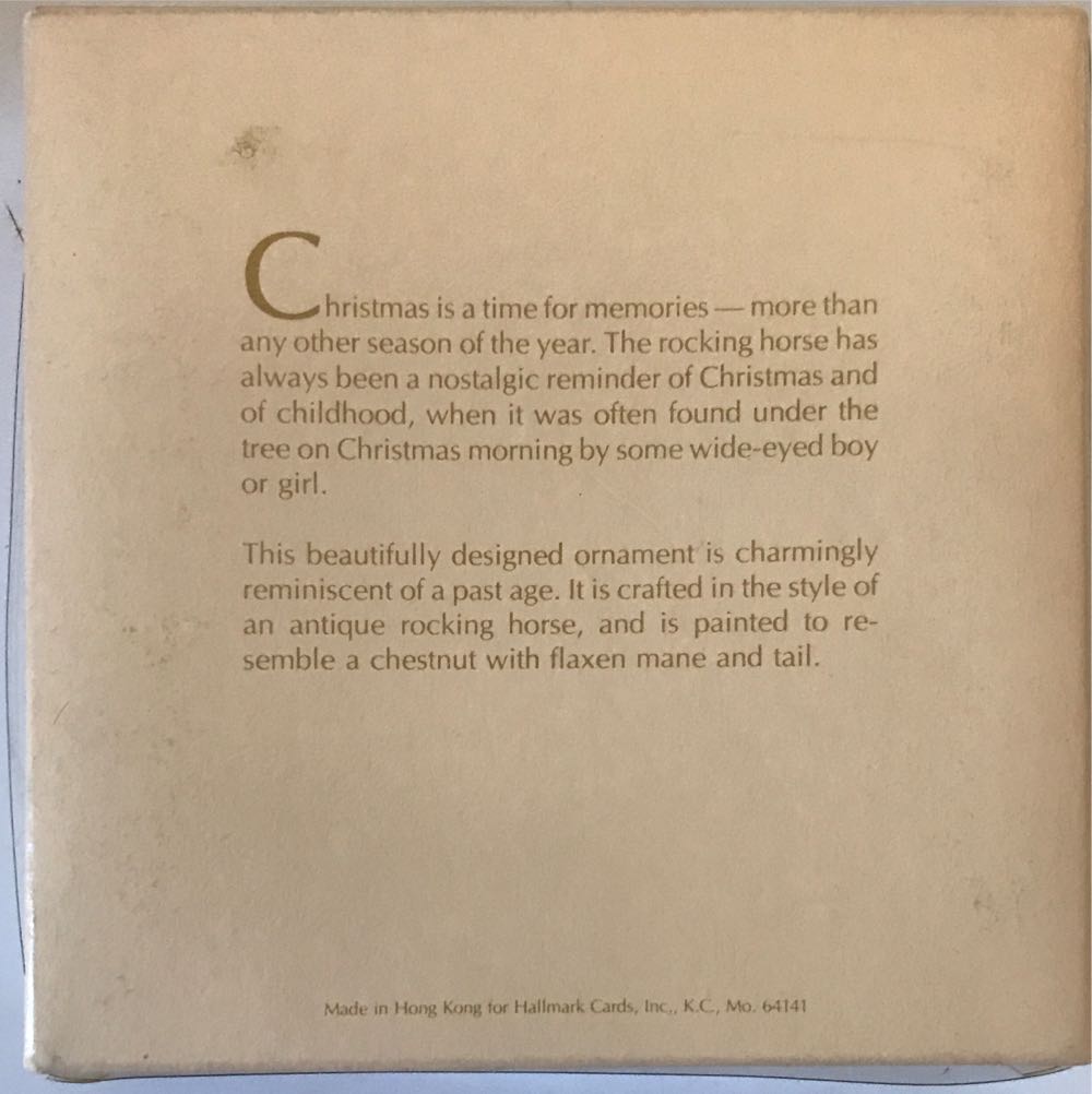 Rocking Horse #3 (1983) 🐶 - Rocking Horse Series (Collector’s Series) ornament collectible - Main Image 2