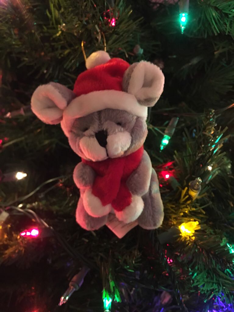 Plush Santa Mouse  ornament collectible - Main Image 1