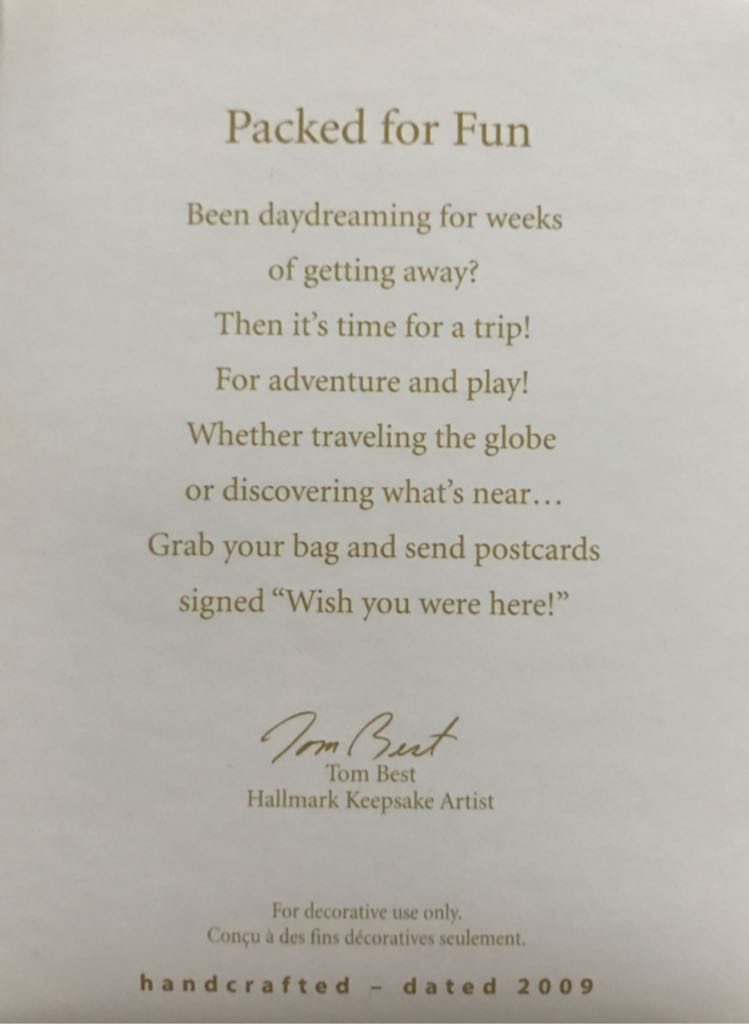 Packed For Fun  ornament collectible - Main Image 2