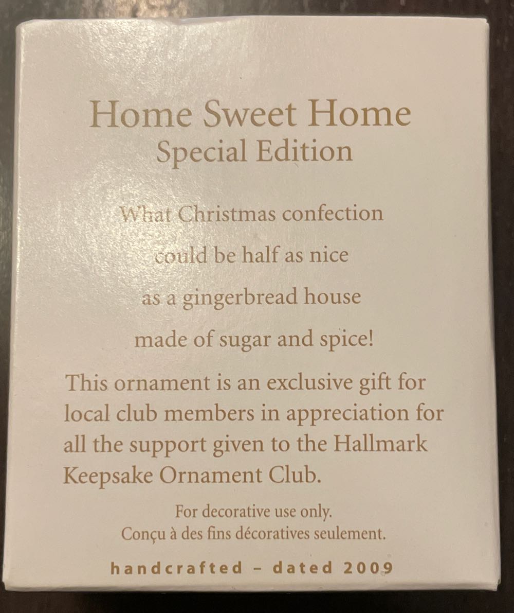 Home Sweet Home - Special Edition - Local Club Gift (Gingerbread House) ornament collectible - Main Image 2