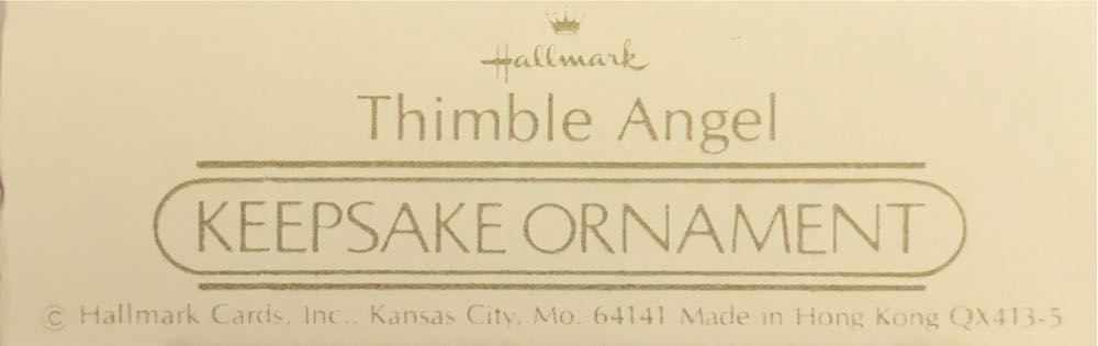 Thimble #4 Angel 1981🐻 - Thimble (Thimbles & Angels) ornament collectible - Main Image 4