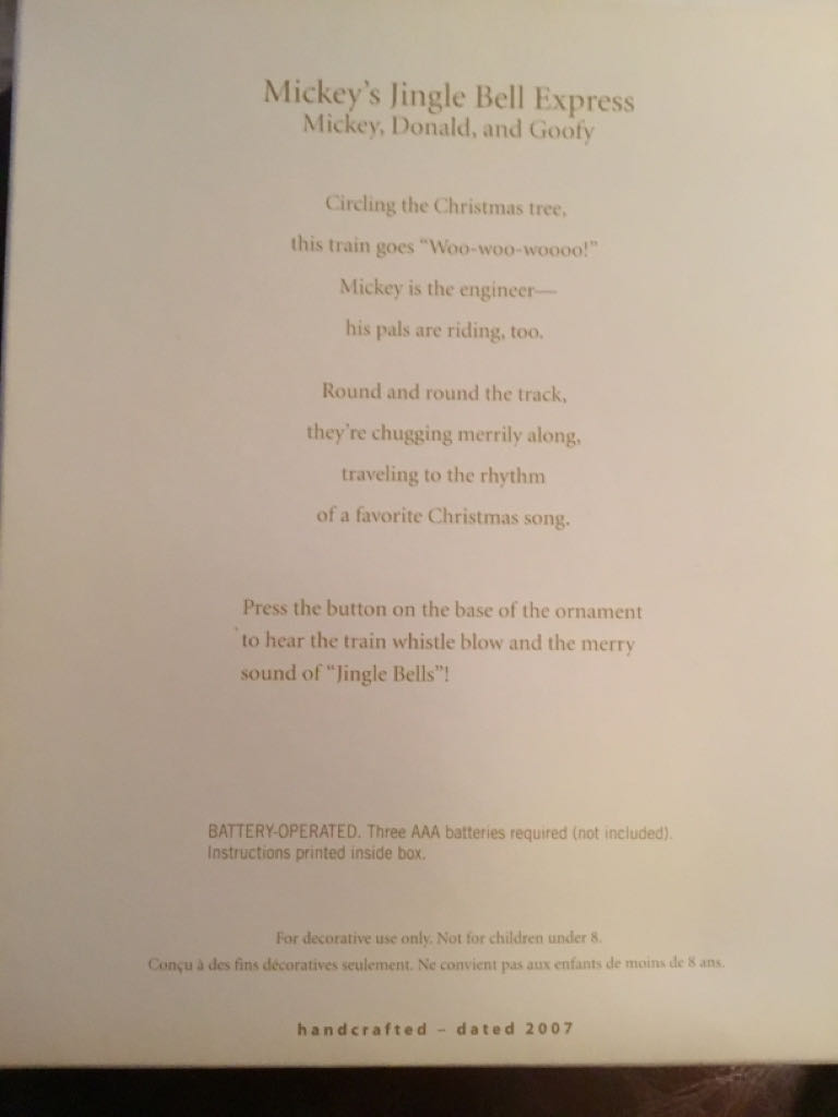 Mickey’s Jingle Bell Express - Disney Micky And Friends (Disney) ornament collectible - Main Image 2