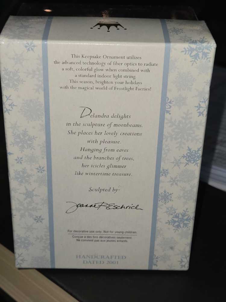 Frostlight Faeries Faerie Delandra  (Frostlight Faeries) ornament collectible - Main Image 2