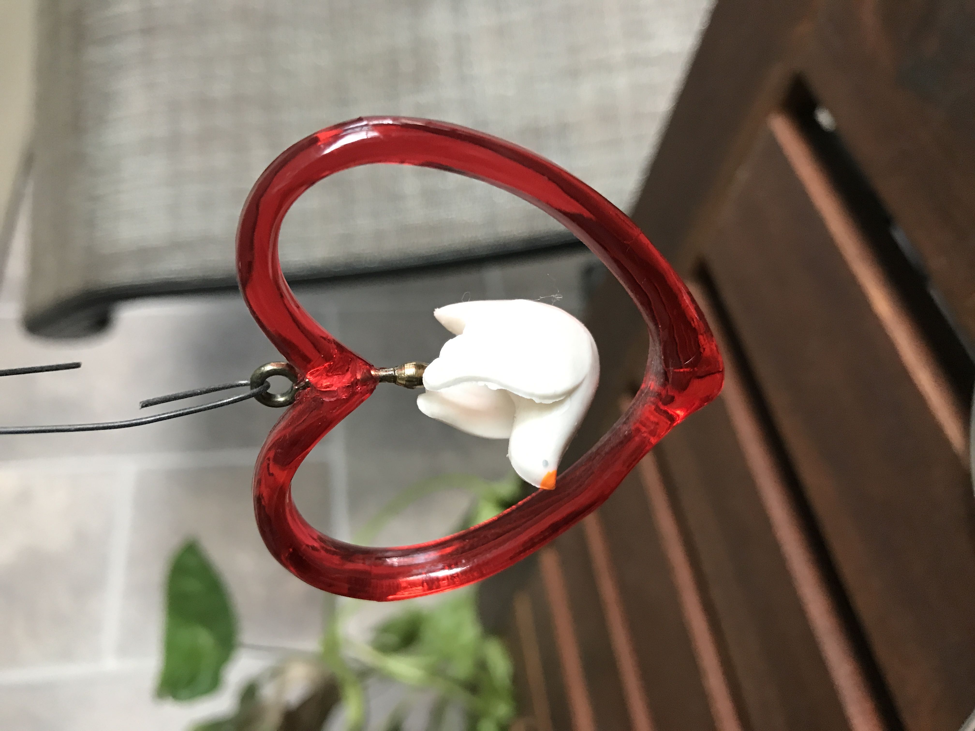 Dove Love - Keepsake Ornament (Dove, Heart, Love) ornament collectible - Main Image 2