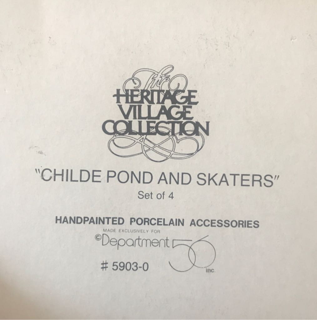 Childe Pond And Skaters - Dickens Village (Dickens Village Series) ornament collectible - Main Image 2