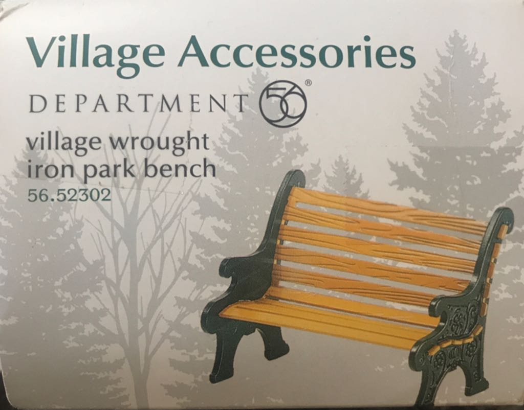 Wrought Iron Park Bench - Village Accessories (Park Bench) ornament collectible - Main Image 2