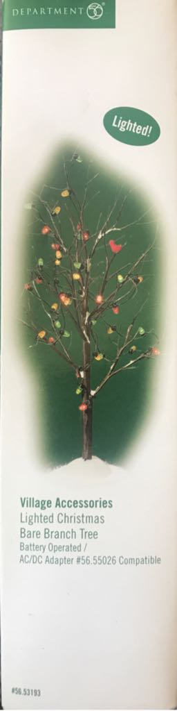 Lighted Christmas Bare Branch Tree - Dickens’ Village (Dickens Village Series) ornament collectible - Main Image 2