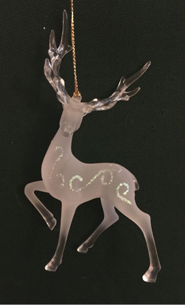 Frosted Glass Stag  ornament collectible - Main Image 1