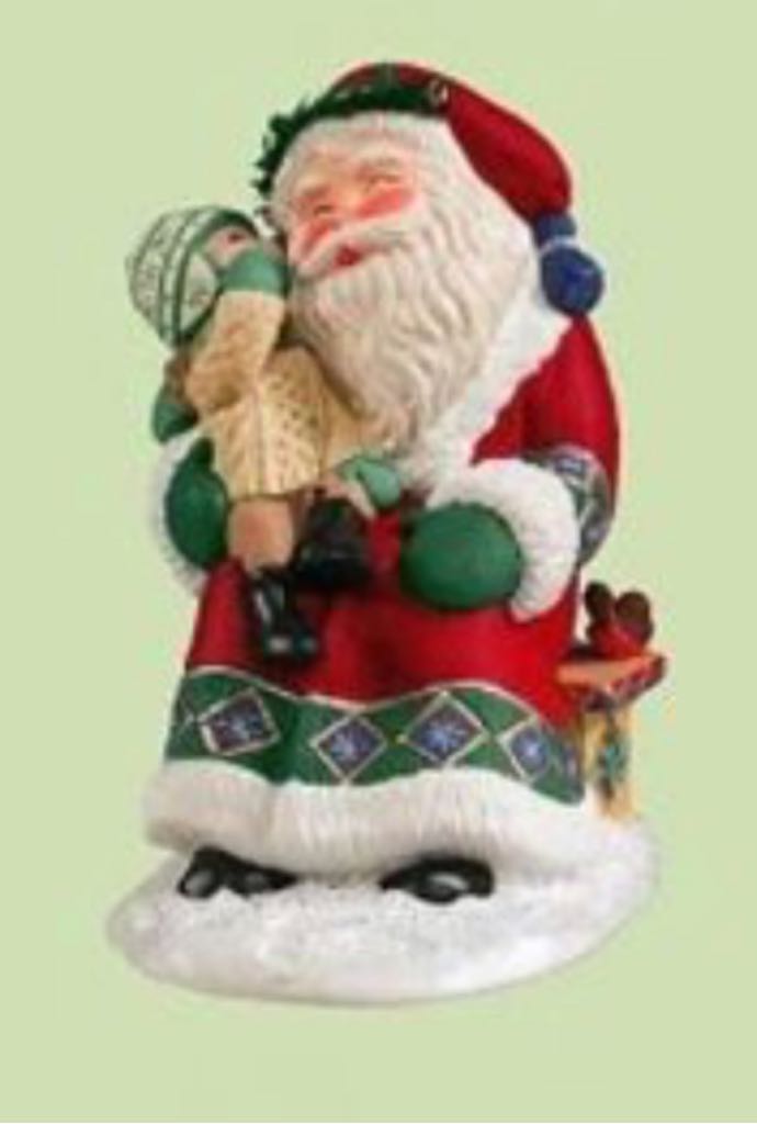 Sitting On Santa’s Lap  (Magic Light And Sound) ornament collectible - Main Image 2