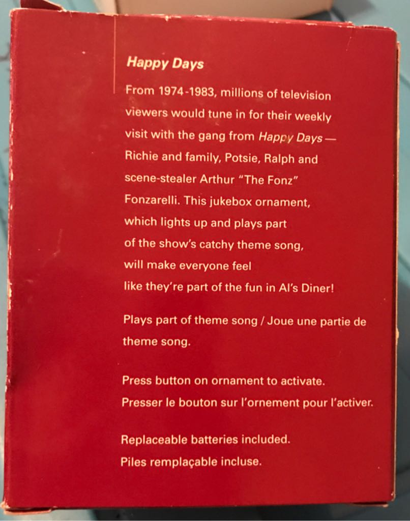Happy Days “Jukebox”  ornament collectible - Main Image 2