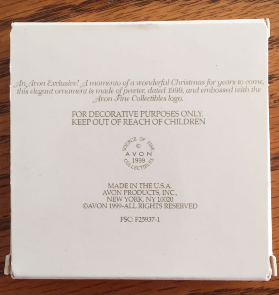 1999 Season Of Peace - Avon Ornaments (Avon Fine Collectibles) ornament collectible - Main Image 2
