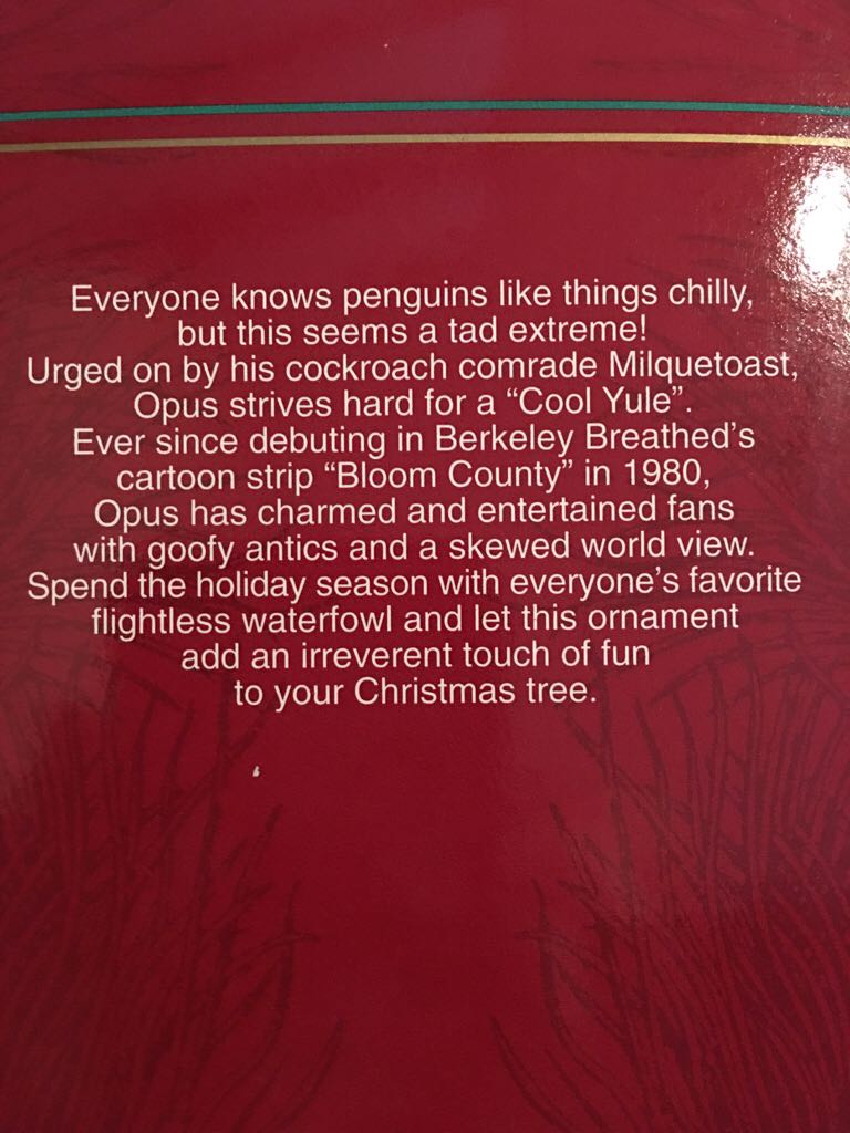 Opus N’ Bill “Chillin’ Out”  ornament collectible - Main Image 2