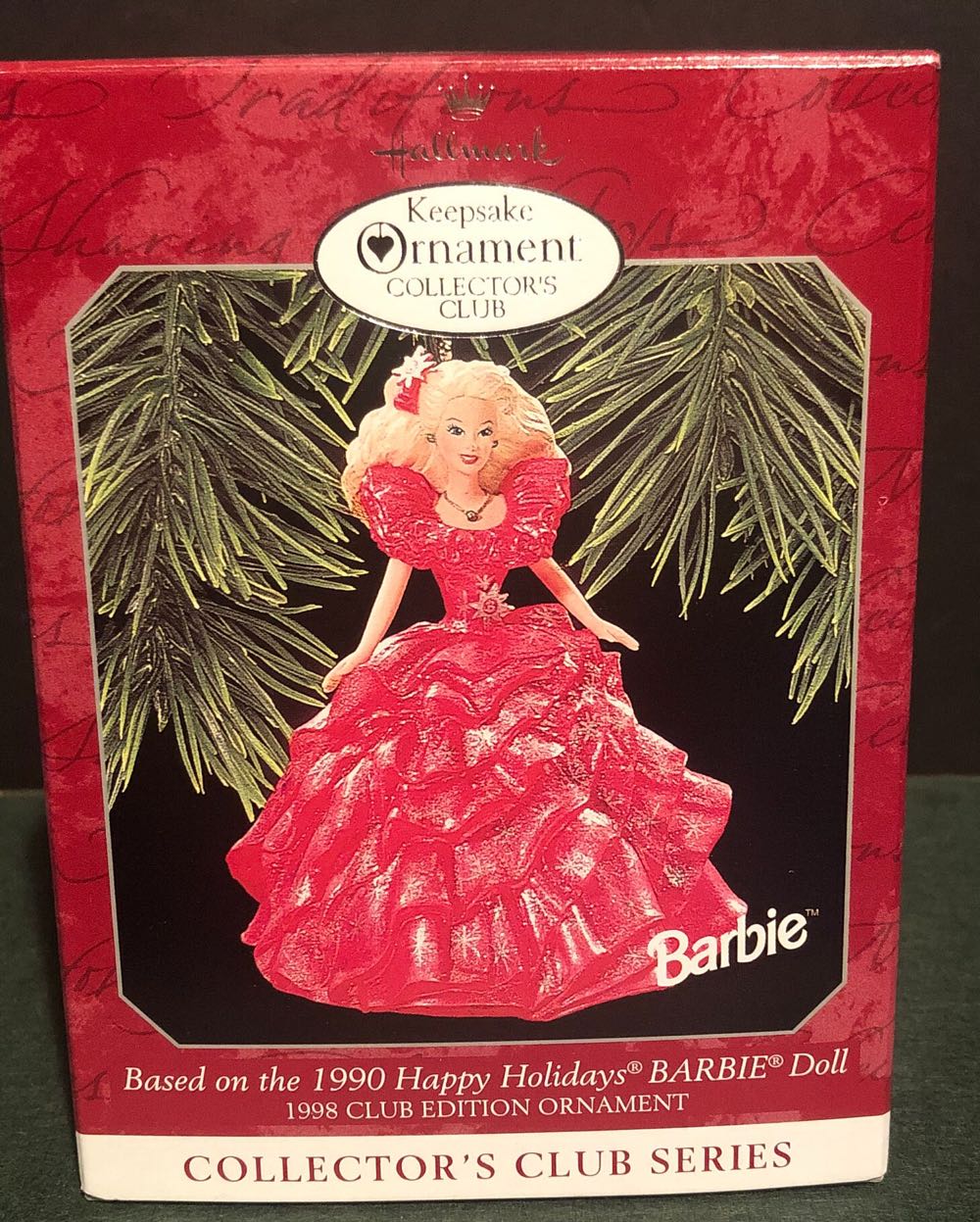 Barbie: Happy Holidays 1998 Club Edition #3 - Barbie (Holiday Barbie) ornament collectible - Main Image 2