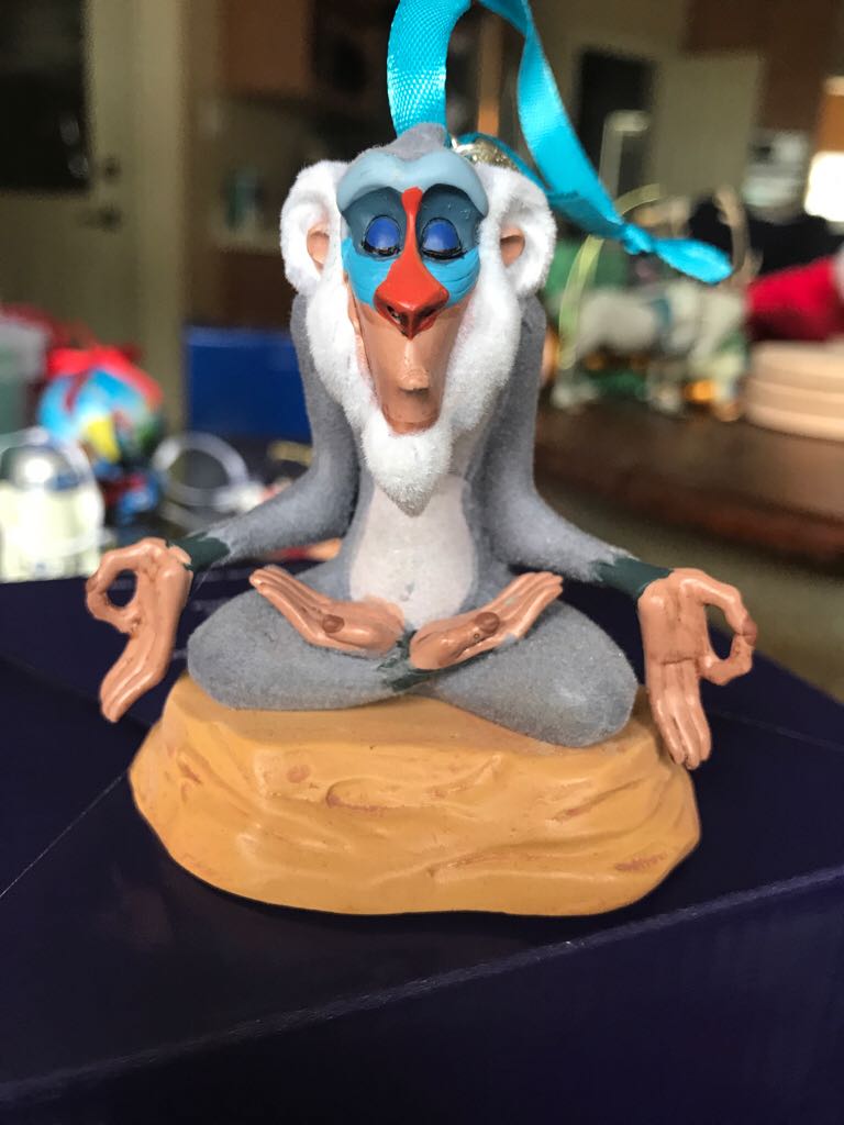 Hand-painted Red, Gold Flowered Ball