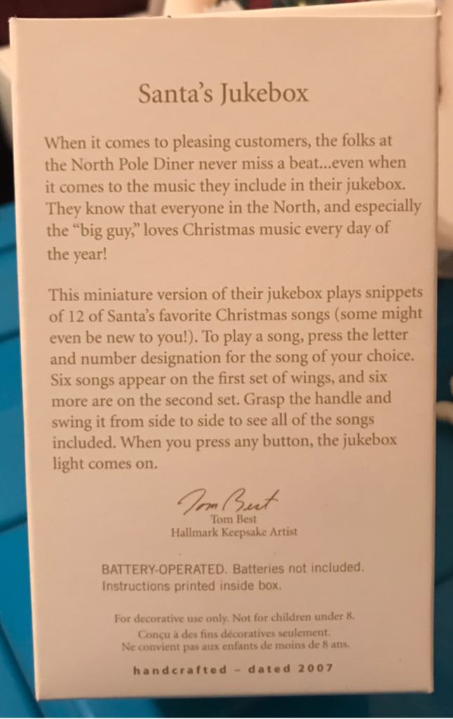 Santa’s Jukebox  (Keepsake Ornament) ornament collectible - Main Image 2