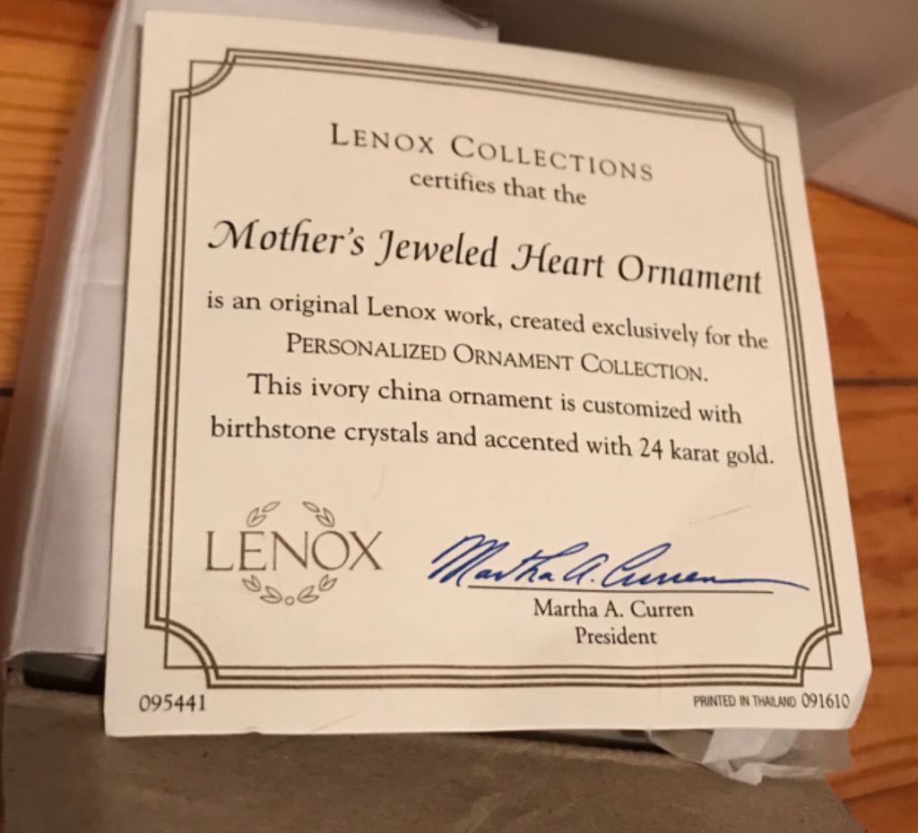 Lenox Pierced Heart Ornament  ornament collectible - Main Image 2
