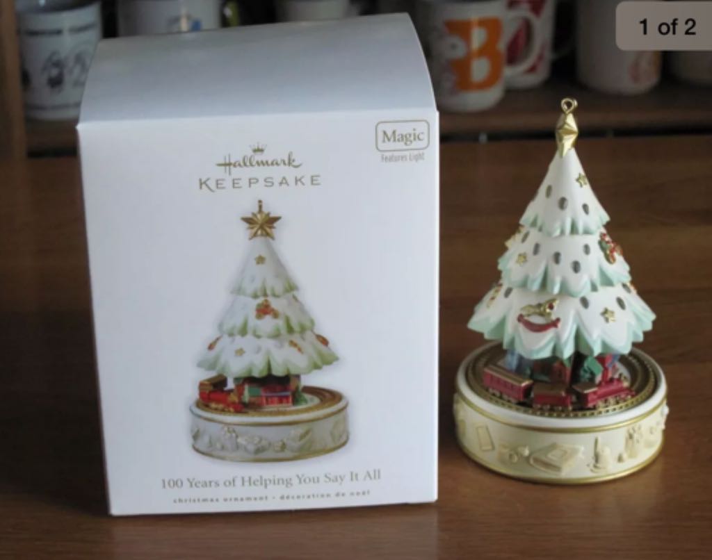100 Years Of Helping Yoy Say It All Christmas Tree Ornament  (Magic Light And Sound) ornament collectible - Main Image 1