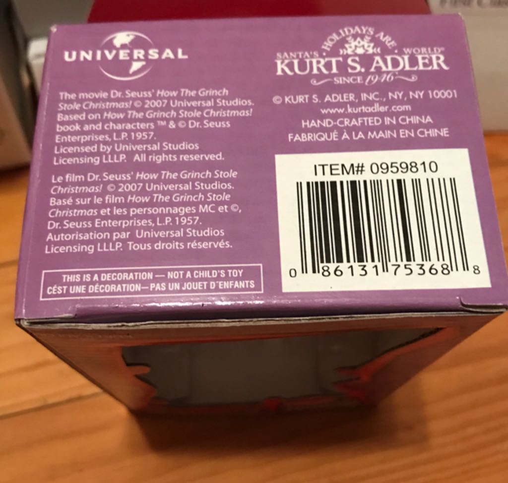 Grinch Ornament  ornament collectible - Main Image 2